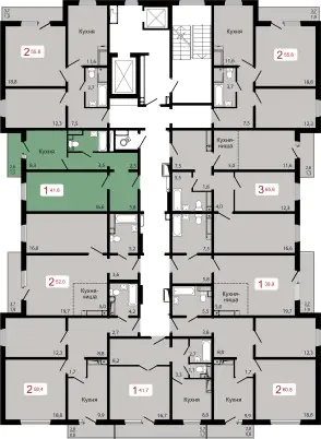 ЖК Берег, дом 7.5, этаж 17