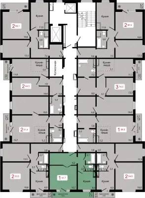 ЖК Классика, дом 1, этаж 17