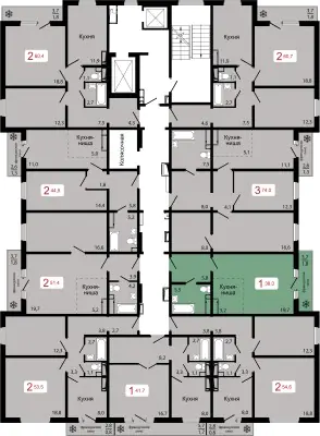 ЖК Классика, дом 1, этажи 3-16
