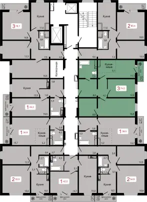 ЖК Классика, дом 2, этаж 17