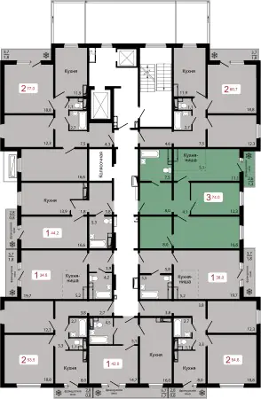 ЖК Классика, дом 2, этаж 2