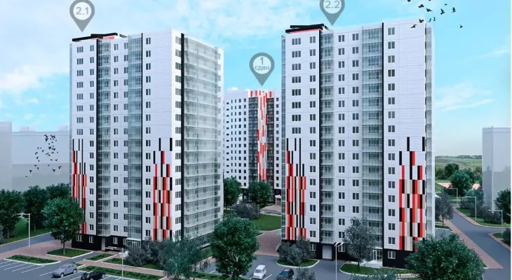 ЖК Мичурино макет с номерами домов 