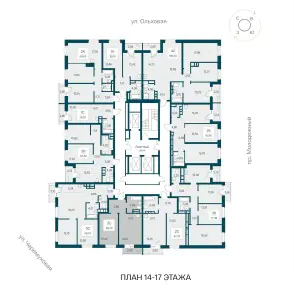ЖК Расцветай в Солнечном, дом 1, этажи 14-17